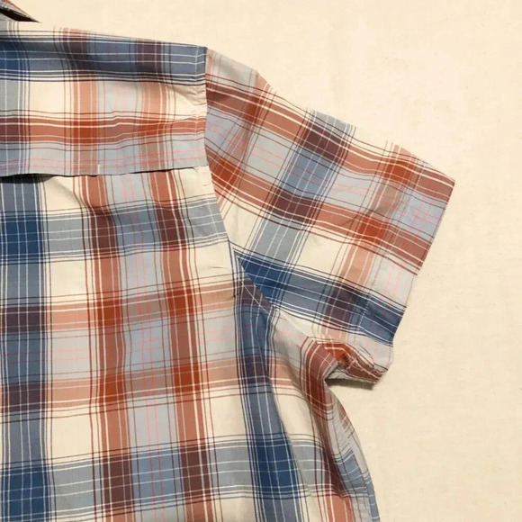 Eddie Bauer Travex Button Shirt Womens  Size XL Plaid Short Sleeve Shirt - Picture 15 of 16